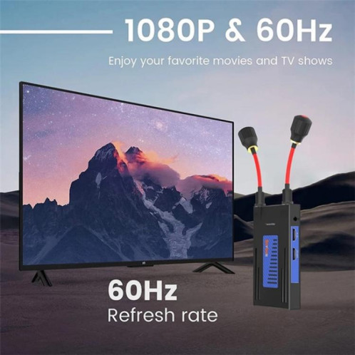 BOVBOX 092 Pro Émetteur-récepteur audio vidéo 300 m Extendeur HDMI sans fil, prise : prise américaine SH4801140-012